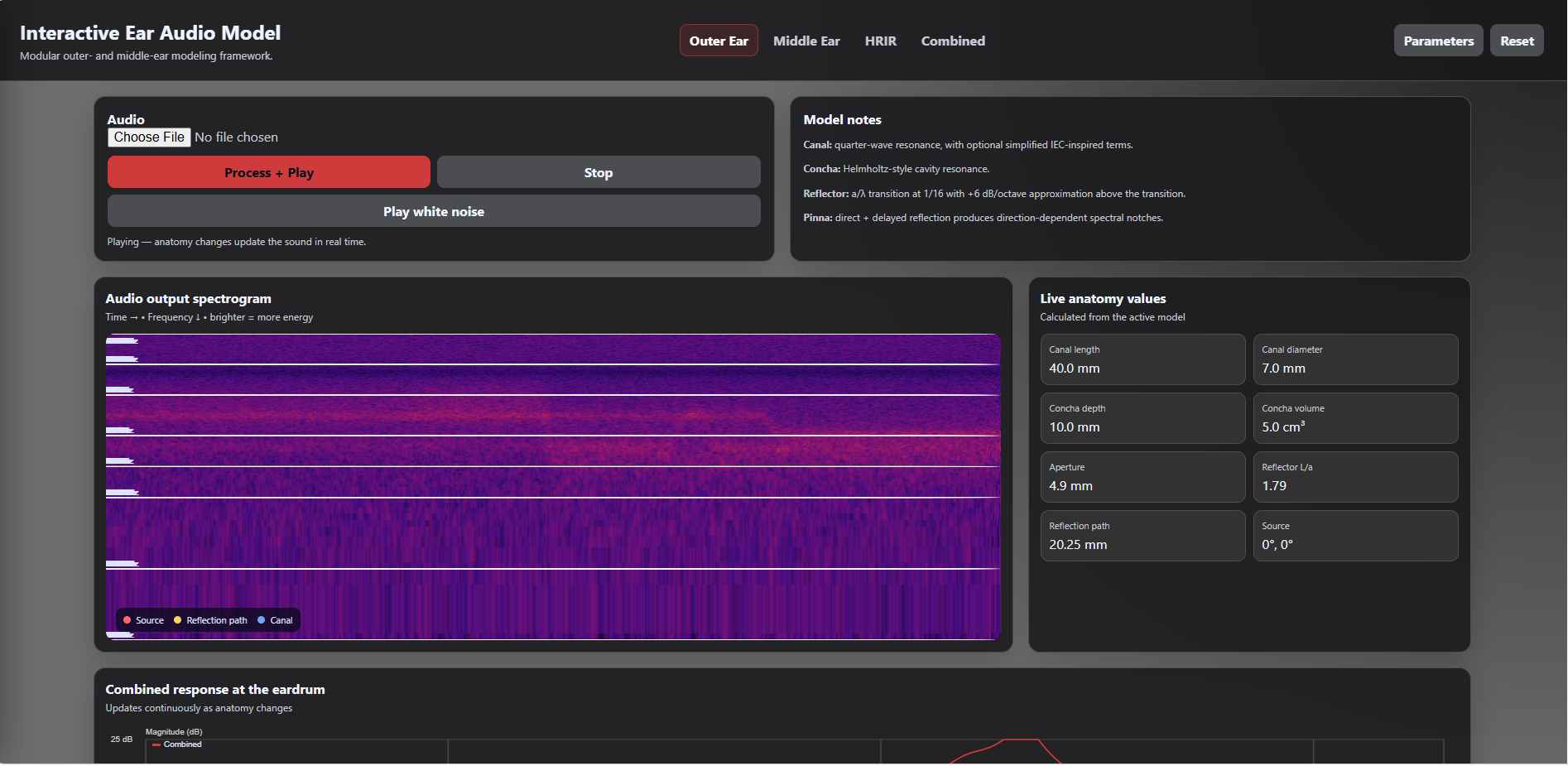 Outer-ear interface and anatomy controls.